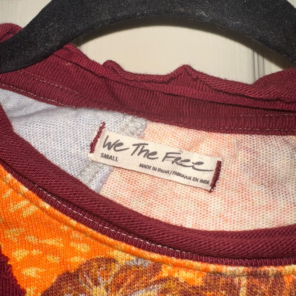 We The Free Multicolor Patchwork patterned Pullov… - image 3